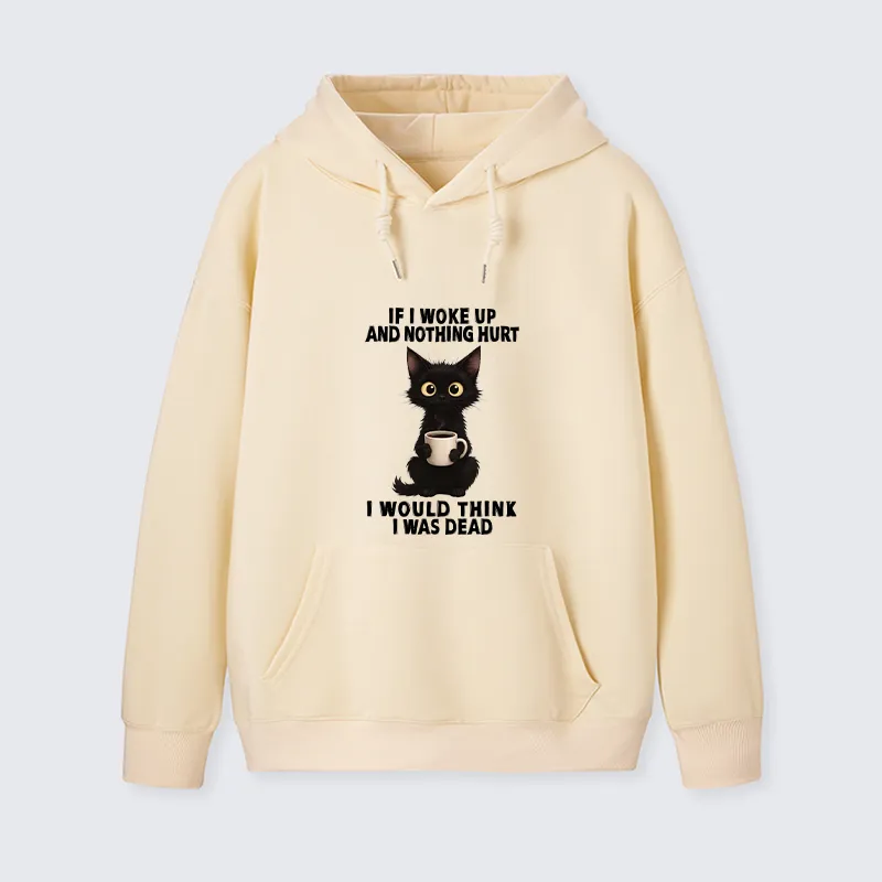 Tokyo-Tiger Funny Cute Black Cat And Coffee Meme Classic Hoodie
