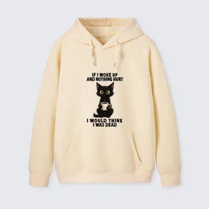 Tokyo-Tiger Funny Cute Black Cat And Coffee Meme Classic Hoodie