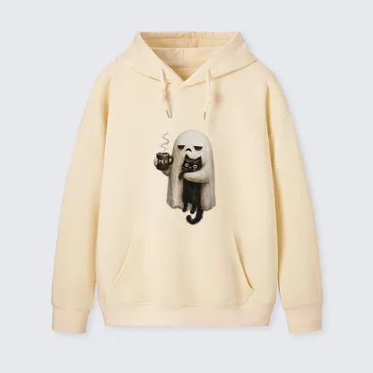 Tokyo-Tiger Ghost Cat Coffee Mood Classic Hoodie