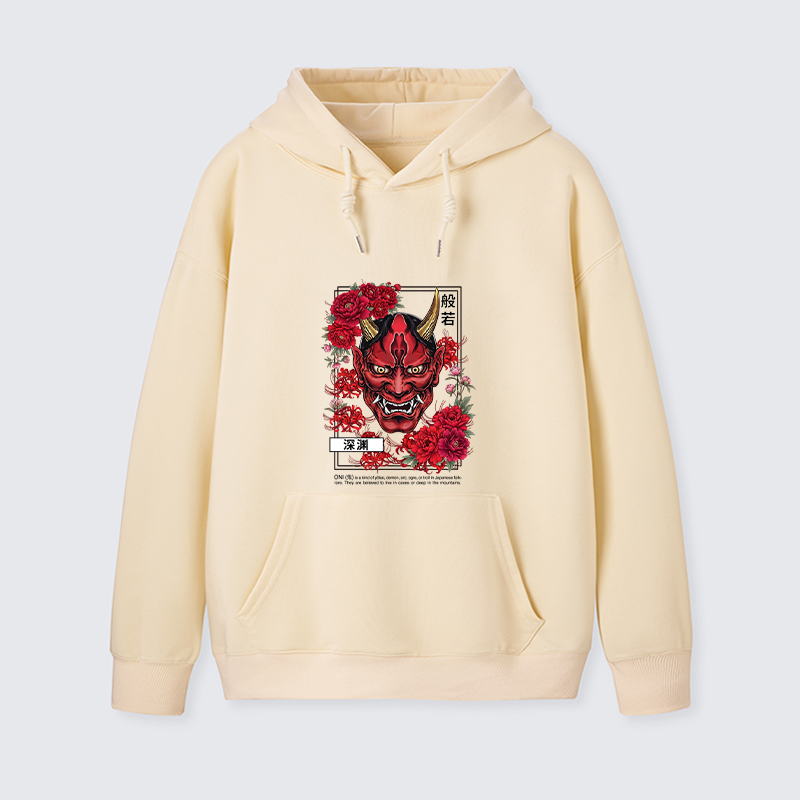 Tokyo-Tiger Cool Oni Floral Art Classic Hoodie