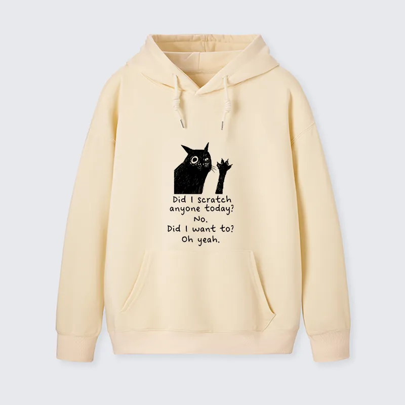 Tokyo-Tiger Black Cat Scratches People Classic Hoodie