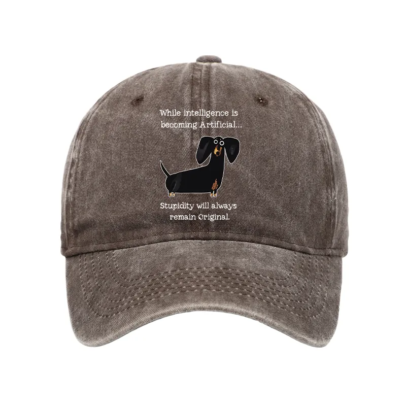 Tokyo-Tiger Dachshund Real Humor Funny Meme Washed Cap