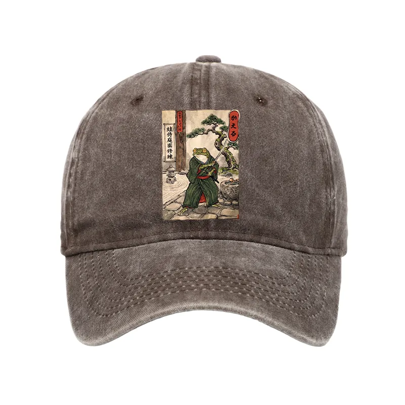 Tokyo-Tiger Samurai Frog Training Washed Cap