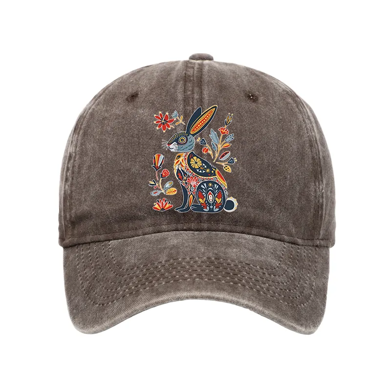 Tokyo-Tiger Folk Hare Bloom Washed Cap