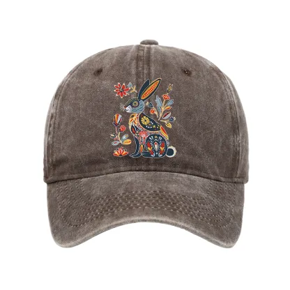 Tokyo-Tiger Folk Hare Bloom Washed Cap