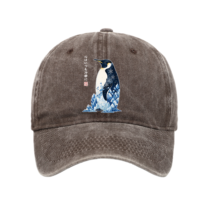 Tokyo-Tiger Keep Calm Penguin Washed Cap