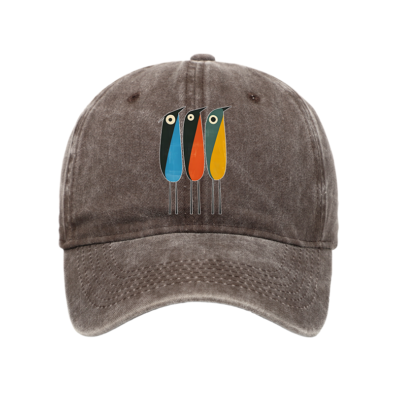 Tokyo-Tiger Bold Shape Birds Washed Cap