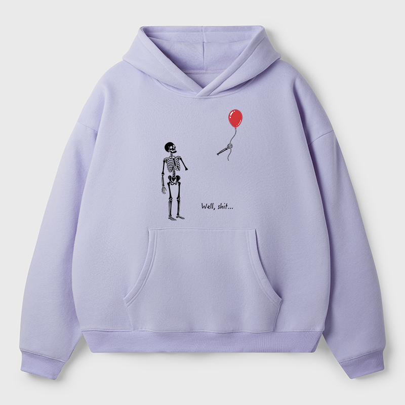 Tokyo-Tiger Skeleton Balloon Meme Adult Fleece Hoodie