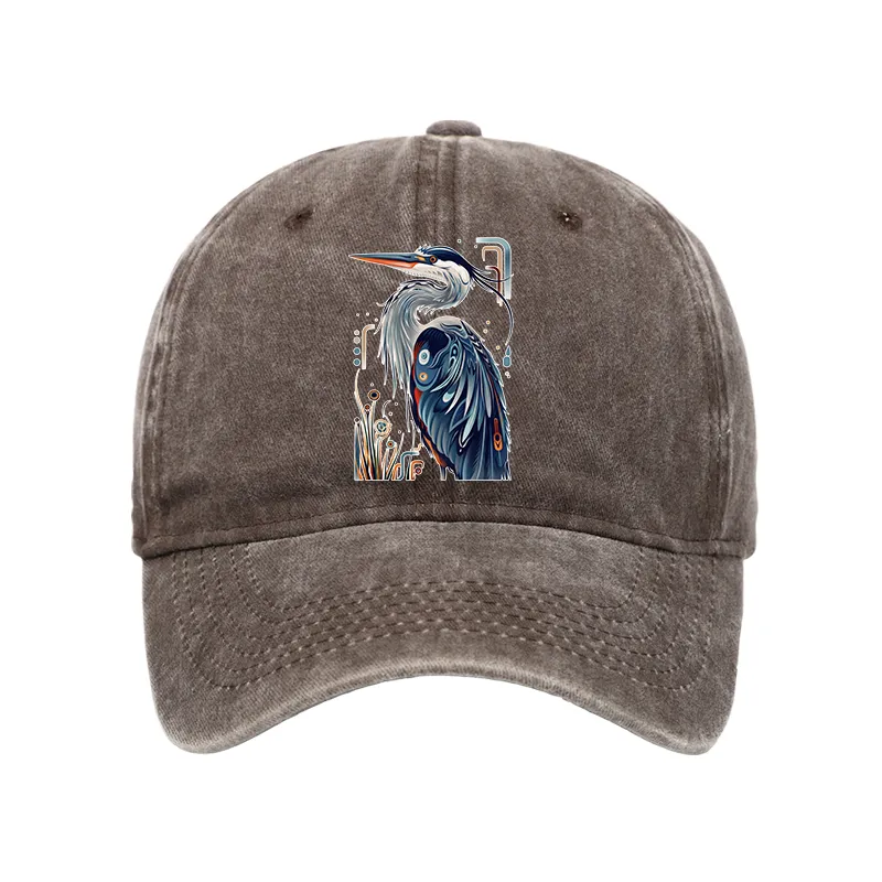 Tokyo-Tiger Stylish Blue Heron Washed Cap