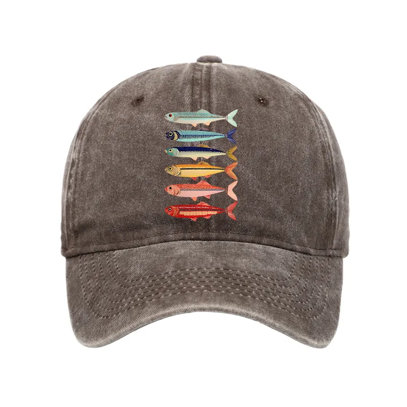 Tokyo-Tiger Colorful Fish Stack Washed Cap