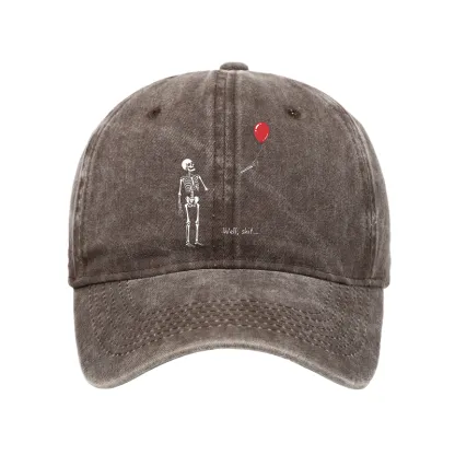 Tokyo-Tiger Skeleton Balloon Meme Washed Cap