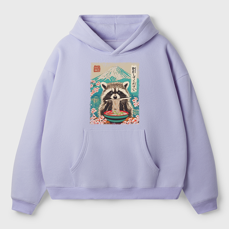 Tokyo-Tiger Please Give Raccoon A Discount Adult Fleece Hoodie