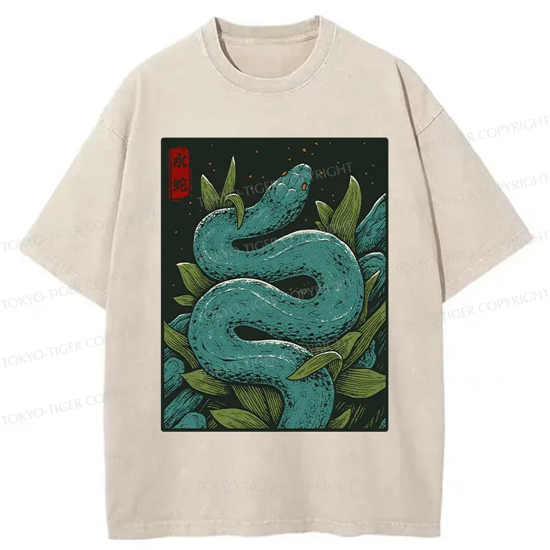 Tokyo-Tiger Vintage Python Washed T-Shirt