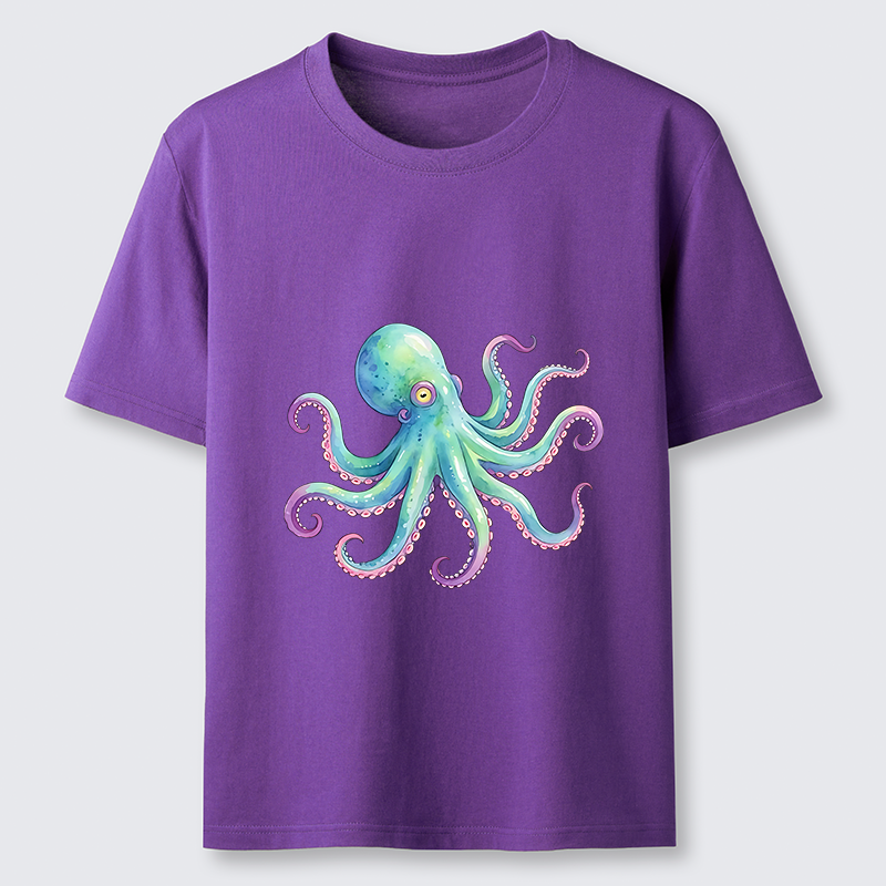 Tokyo-Tiger Watercolor Octopus Classic T-Shirt