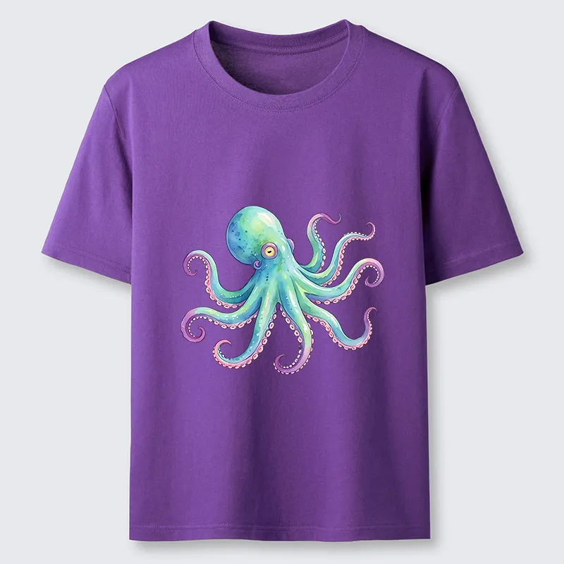 Tokyo-Tiger Watercolor Octopus Classic T-Shirt