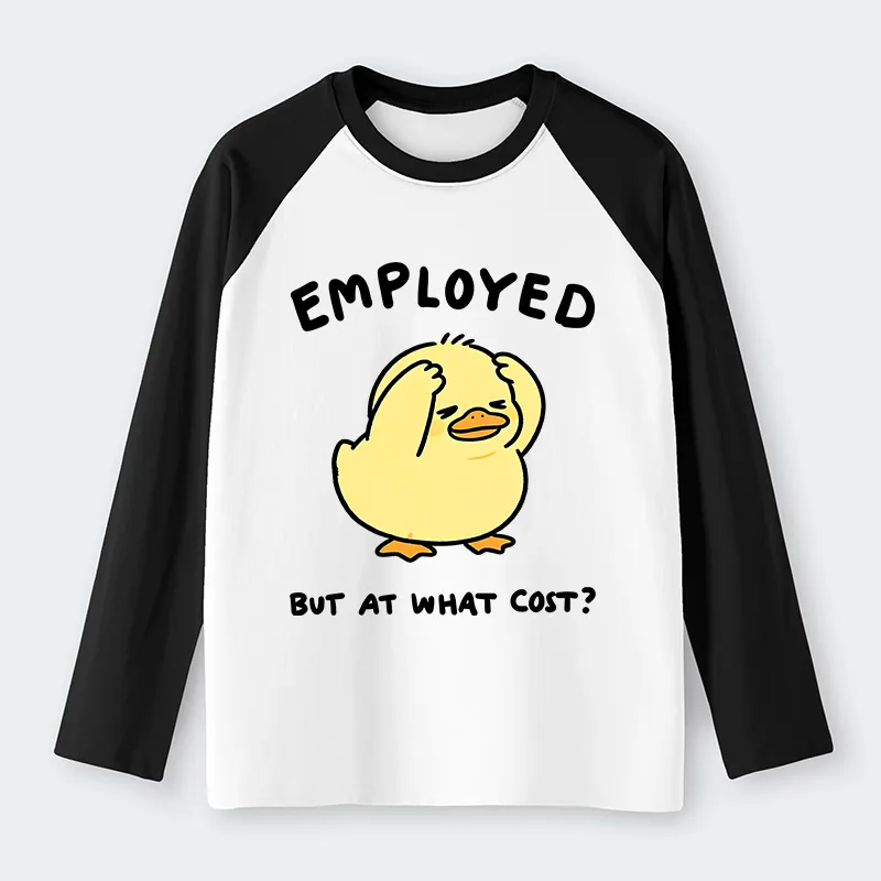Tokyo-Tiger Funny Work Duck Raglan Long Sleeve T-shirt