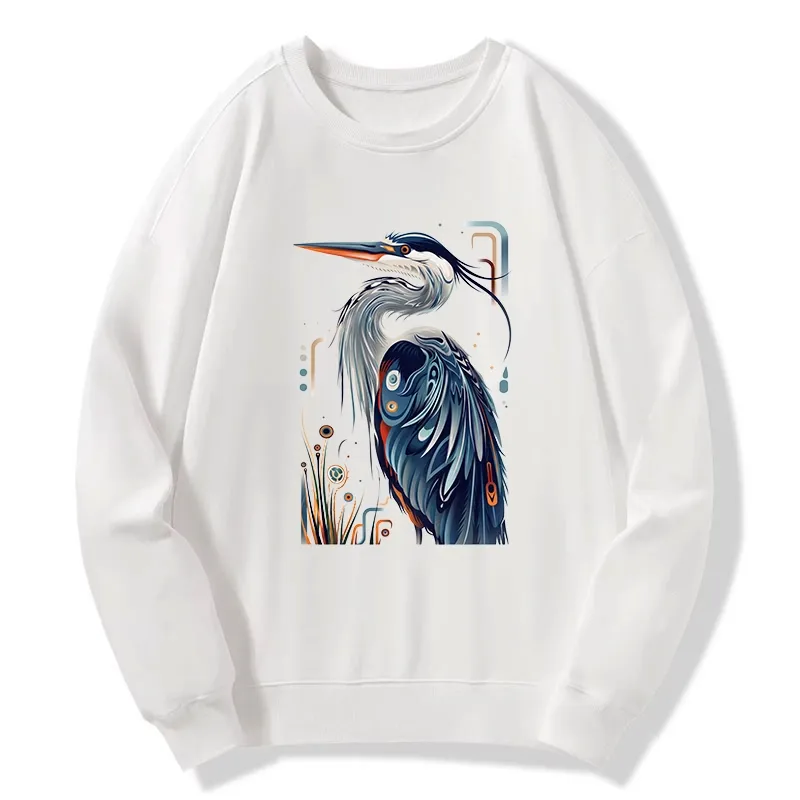 Tokyo-Tiger Stylish Blue Heron Classic Sweatshirt