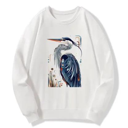 Tokyo-Tiger Stylish Blue Heron Classic Sweatshirt