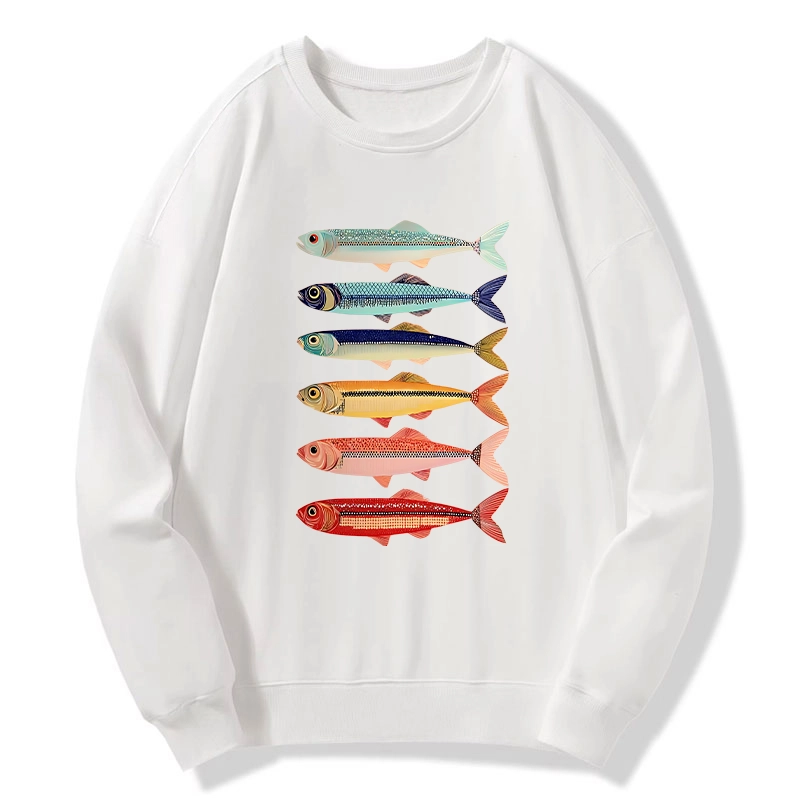 Tokyo-Tiger Colorful Fish Stack Classic Sweatshirt