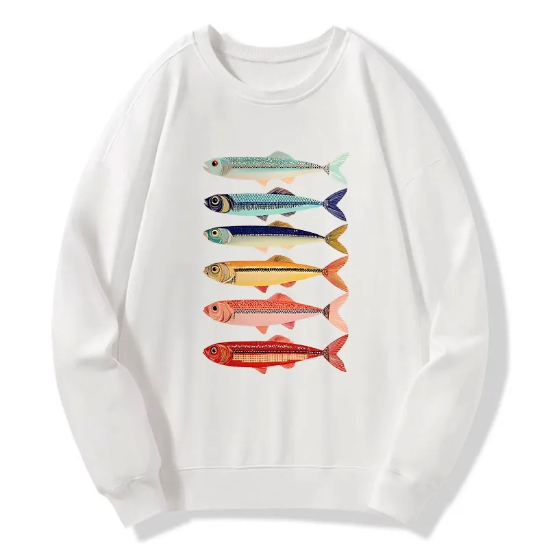 Tokyo-Tiger Colorful Fish Stack Classic Sweatshirt