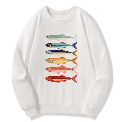 Tokyo-Tiger Colorful Fish Stack Classic Sweatshirt