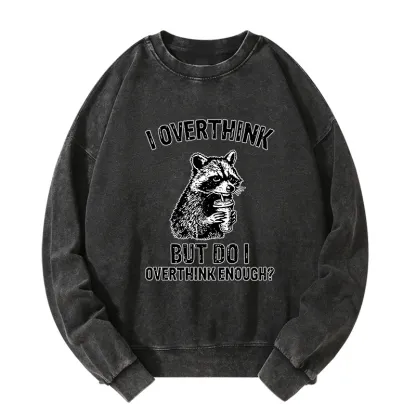 Tokyo-Tiger Constant Overthinking Washed Sweatshirt