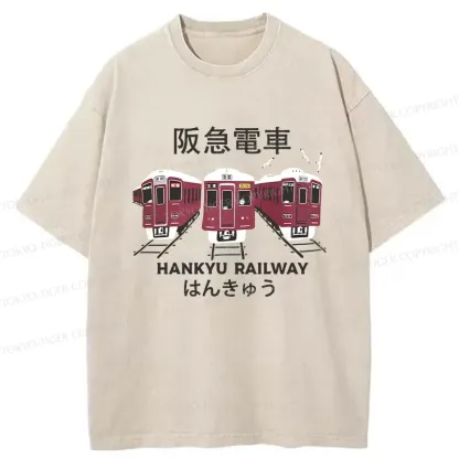 Tokyo-Tiger Hankyu Railway Washed T-Shirt