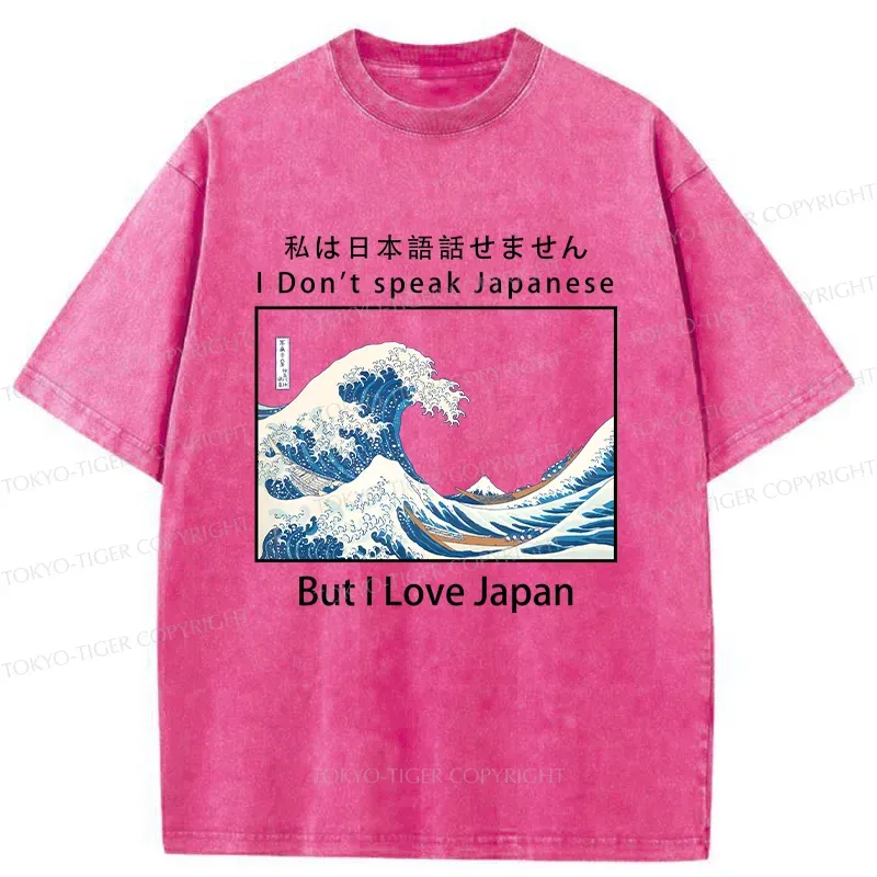 Tokyo-Tiger Japanese Retro Wave Washed T-Shirt