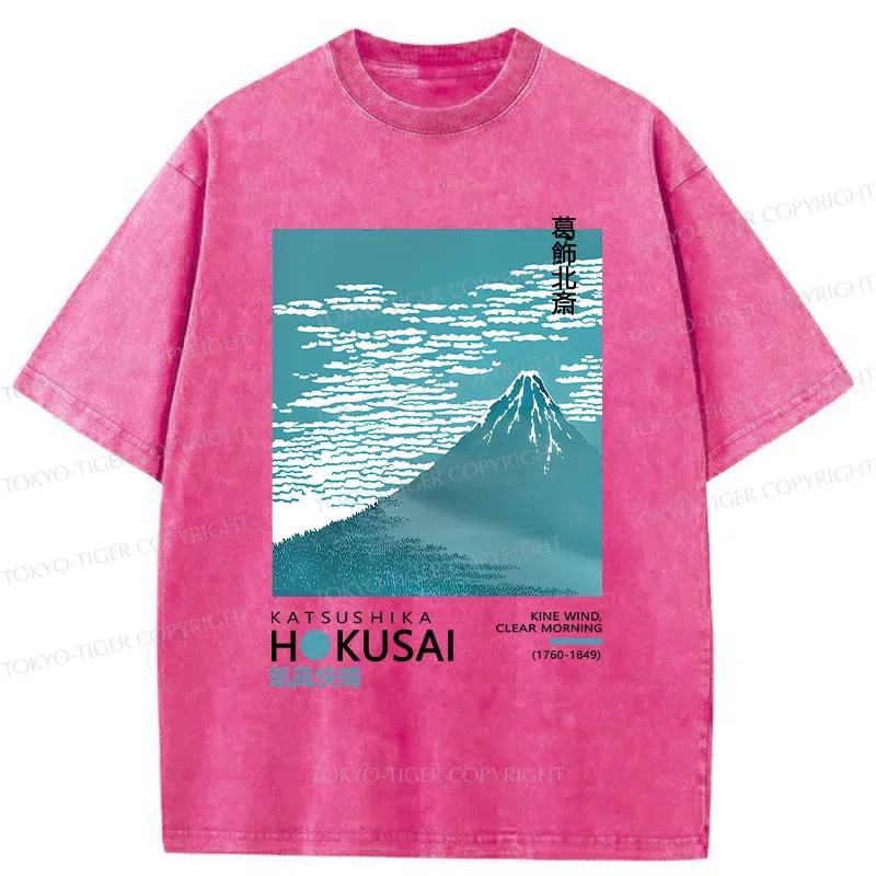 Tokyo-Tiger Retro Mount Fuji Washed T-Shirt