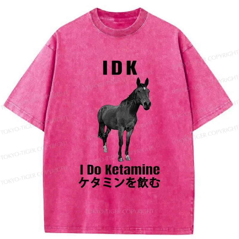 Tokyo-Tiger IDK I Do Ketamine Washed T-Shirt
