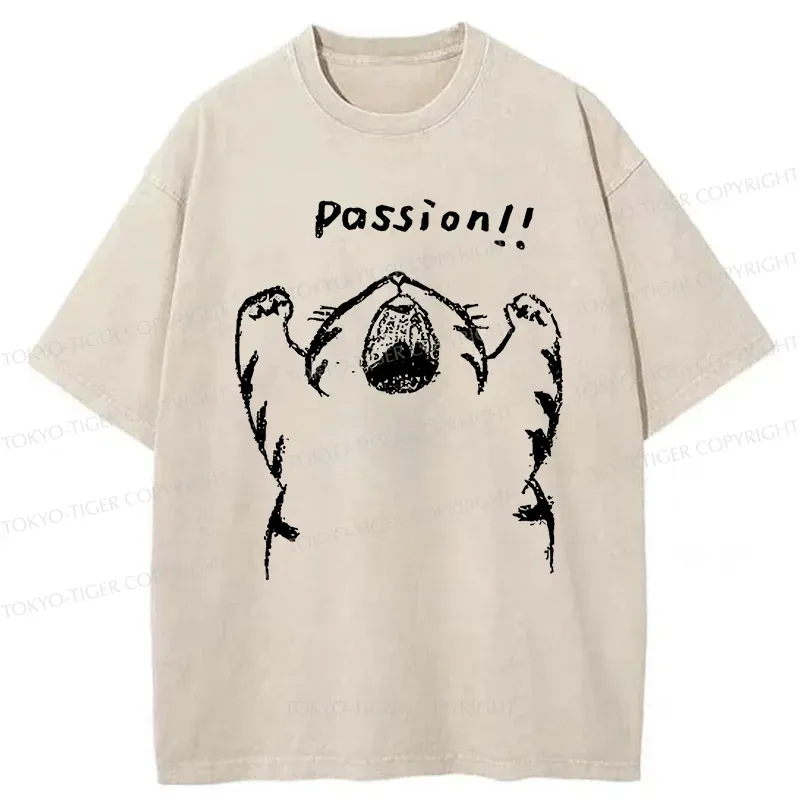 Tokyo-Tiger Heartbeat Rhythm Washed T-Shirt Sale