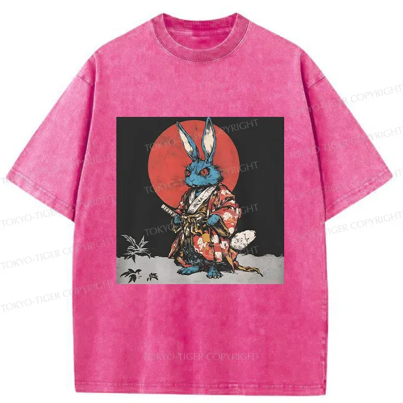 Tokyo-Tiger Easter Samurai Bunny Washed T-Shirt