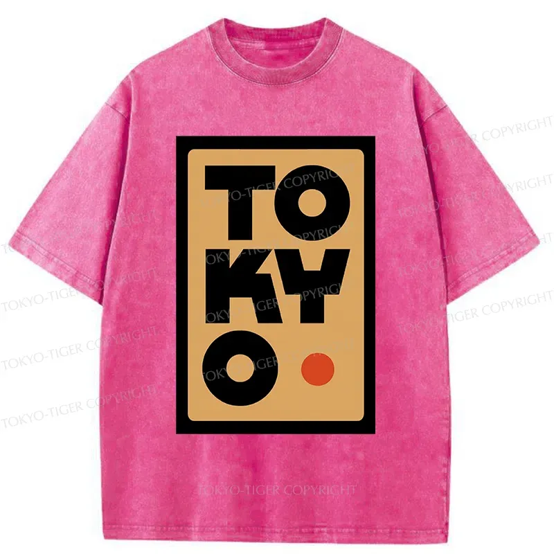 Tokyo-Tiger Tokyo Pattern Washed T-Shirt