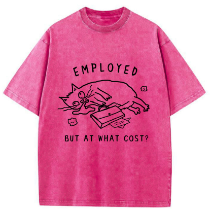 Tokyo-Tiger Employed But At What Cost Washed T-Shirt