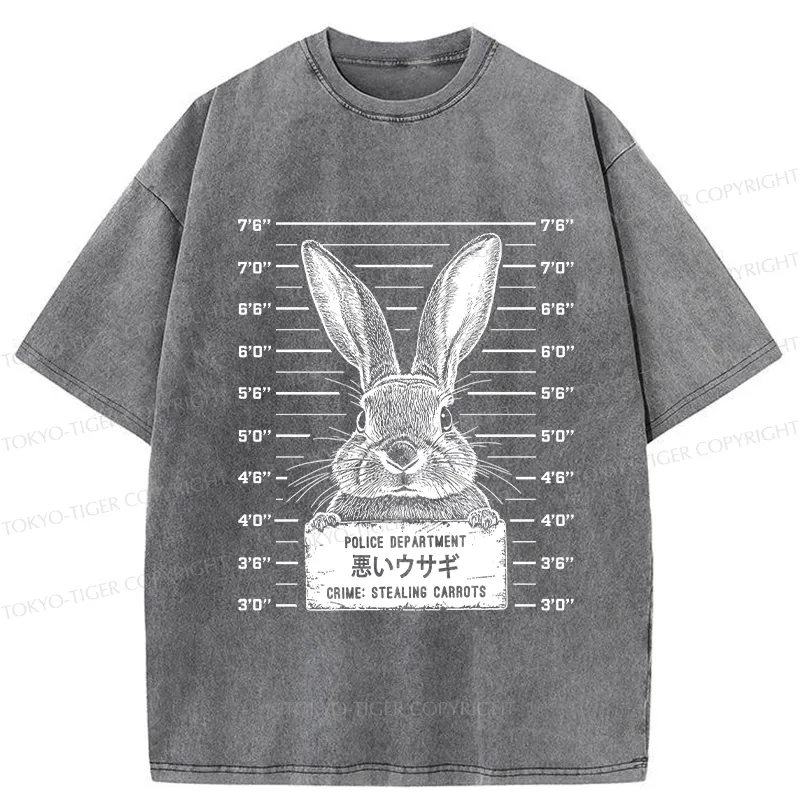 Tokyo-Tiger The Arrested Rabbit Washed T-Shirt