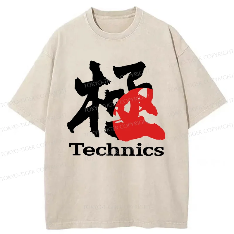 Tokyo-Tiger Technics Kanji Washed T-Shirt
