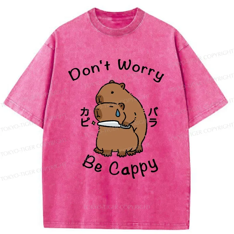 Tokyo-Tiger Don't Worry Be Cappy Washed T-Shirt