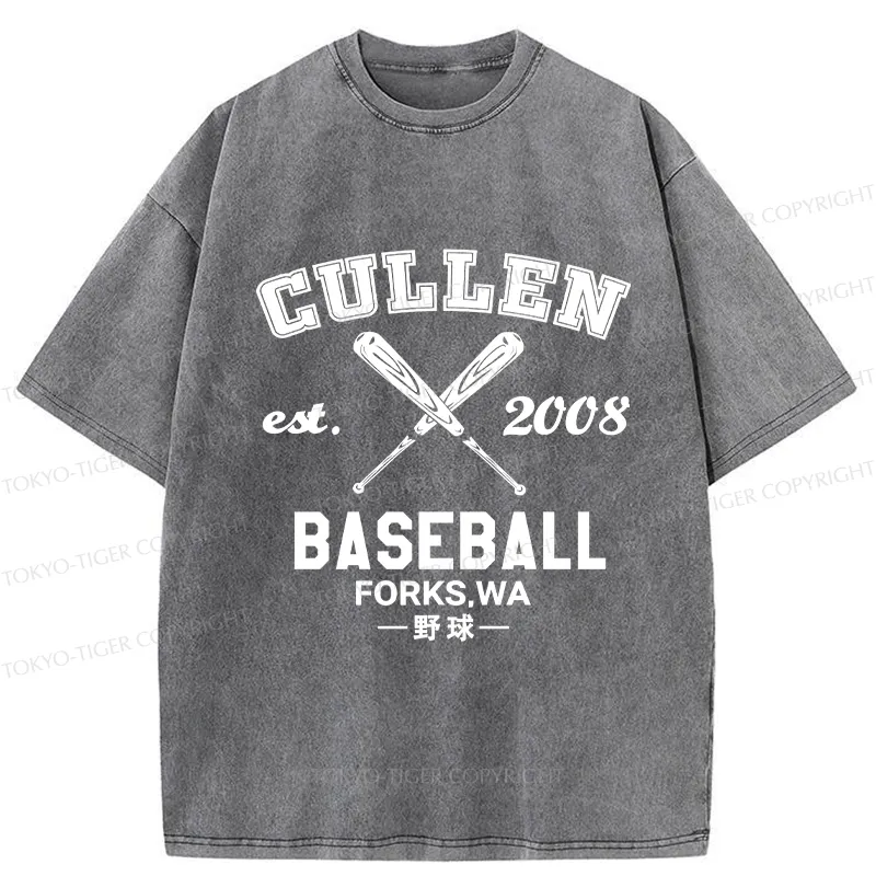 Tokyo-Tiger Cullen Baseball Washed T-Shirt