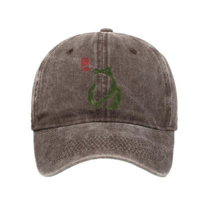 Tokyo-Tiger Woodblock Print Frog Washed Cap