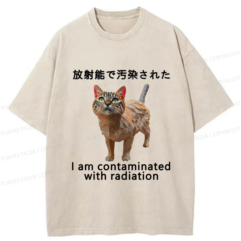 Tokyo-Tiger Mutated Cat Washed T-Shirt