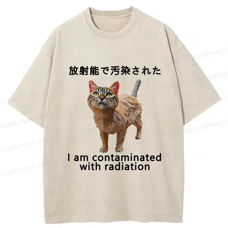 Tokyo-Tiger Mutated Cat Washed T-Shirt