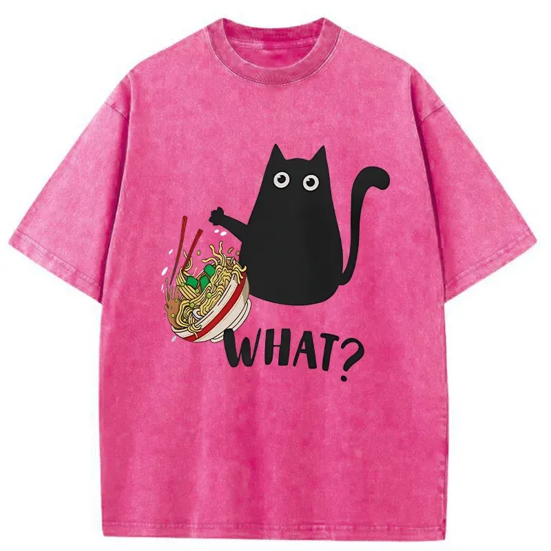 Tokyo-Tiger Naughty Cat Japanese Washed T-Shirt