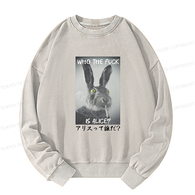 Tokyo-Tiger Who Is Alice? Washed Sweatshirt