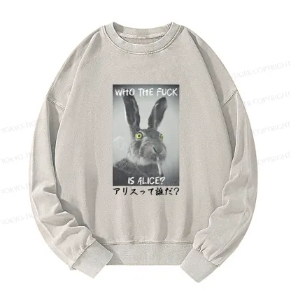 Tokyo-Tiger Who Is Alice? Washed Sweatshirt