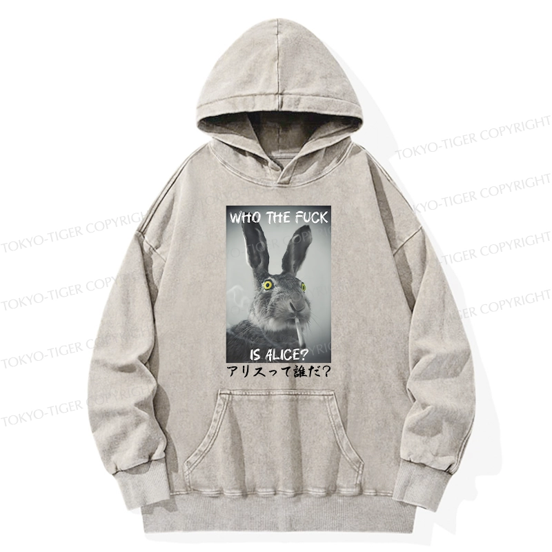Tokyo-Tiger Who Is Alice? Washed Hoodie
