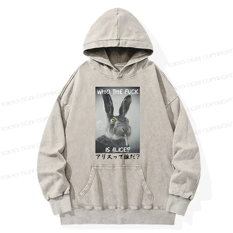 Tokyo-Tiger Who Is Alice? Washed Hoodie
