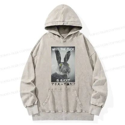 Tokyo-Tiger Who Is Alice? Washed Hoodie