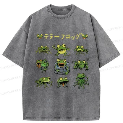 Tokyo-Tiger Terror Frog Washed T-Shirt