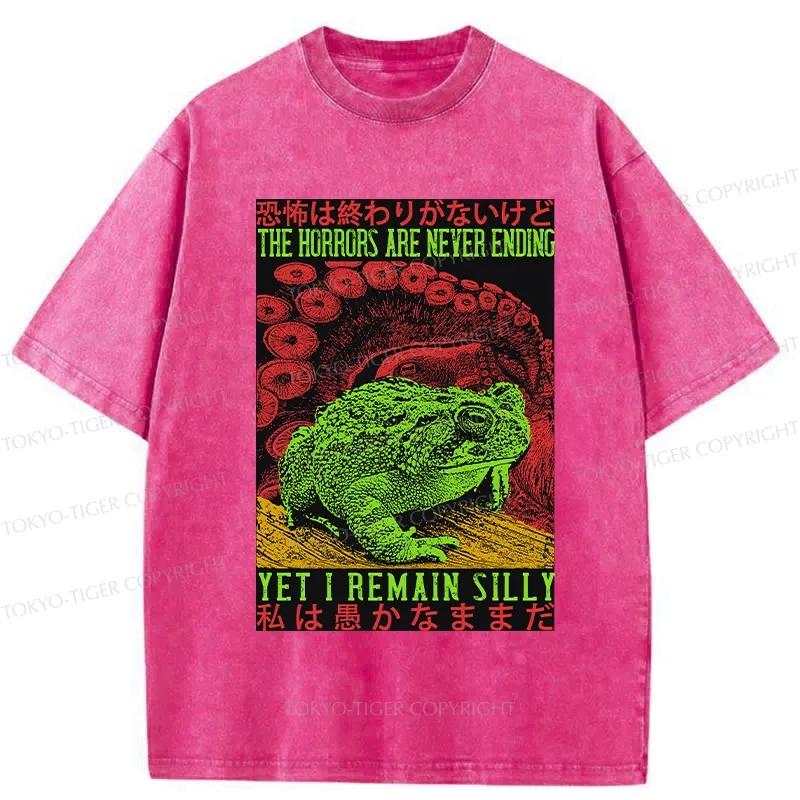 Tokyo-Tiger The Horrors Are Never Ending Washed T-Shirt