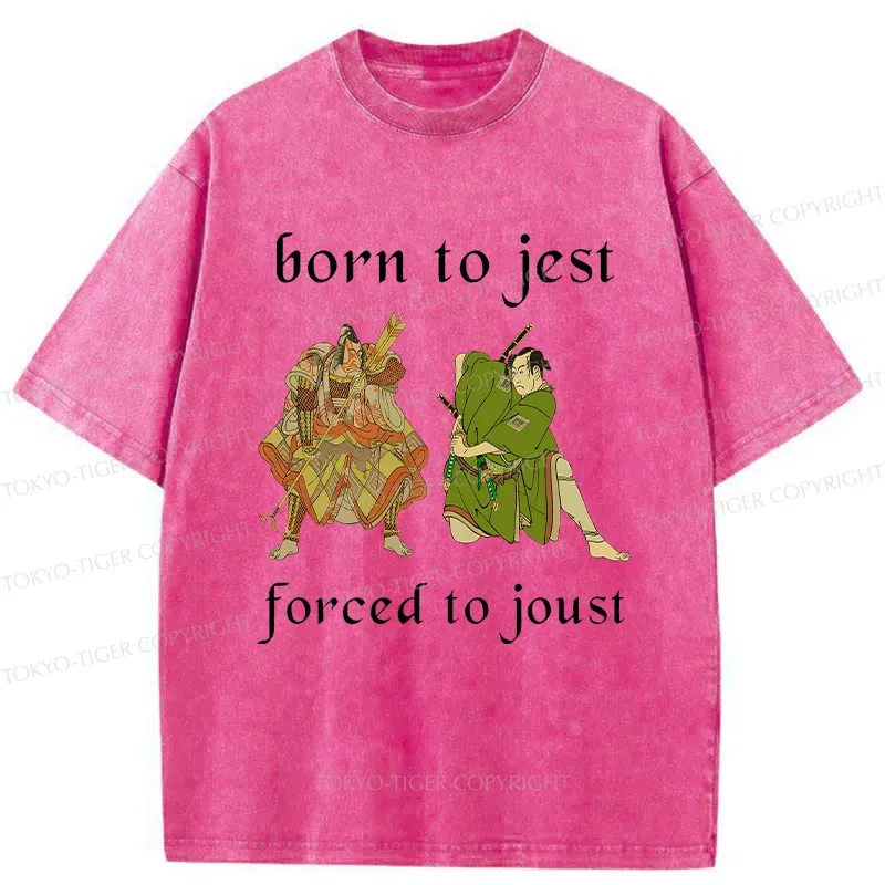 Tokyo-Tiger Duel Of Samurai Funny Washed T-Shirt